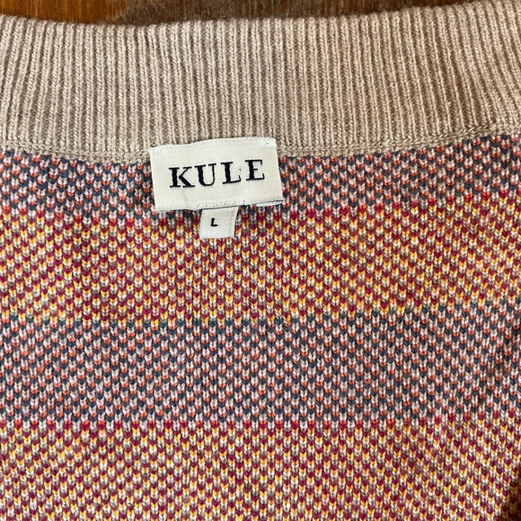 KULE The Capucine Multicolor Checkered Button Front Cardigan Women’s Large - Picture 8 of 13